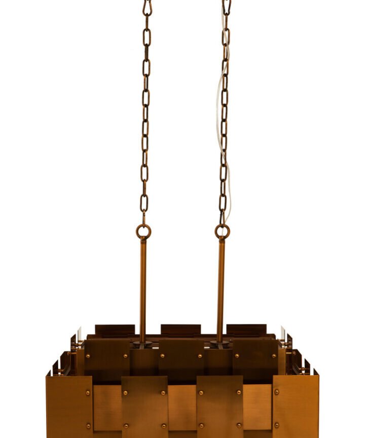 Karlo Metal Brass Finish Pendant Light With Eight Bulbs