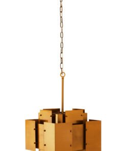 Karlo Metal Brass Finish Pendant Light With Four Bulbs