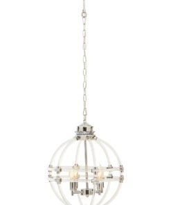 Karlo Pendant Light In Clear Acrylic And Chrome Finish
