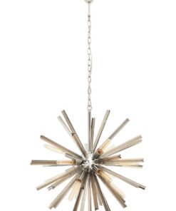 Karlo Smoke Grey Glass And Chrome Finish Light