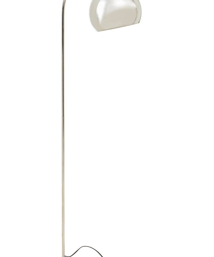 Karter Floor Chrome Finish Lamp With White Base