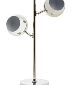 Karter Chrome Finish Table Lamp With Two Lights