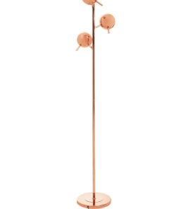 Karter Copper Finish Floor Standing Lamp With Three Lights
