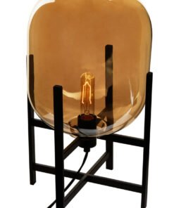 Alternative view of Trieste Matte Black and Glass Table Lamp