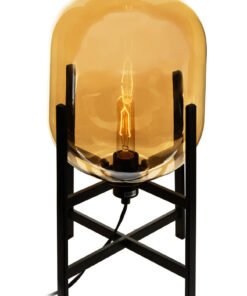 Trieste Matte Black and Glass Table Lamp
