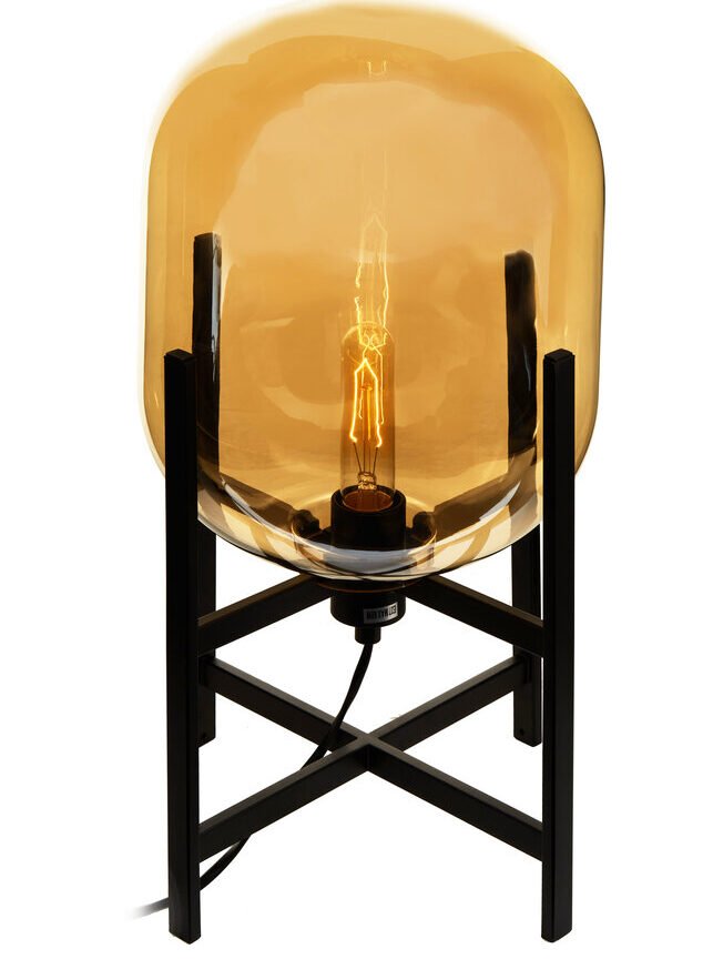 Trieste Matte Black and Glass Table Lamp