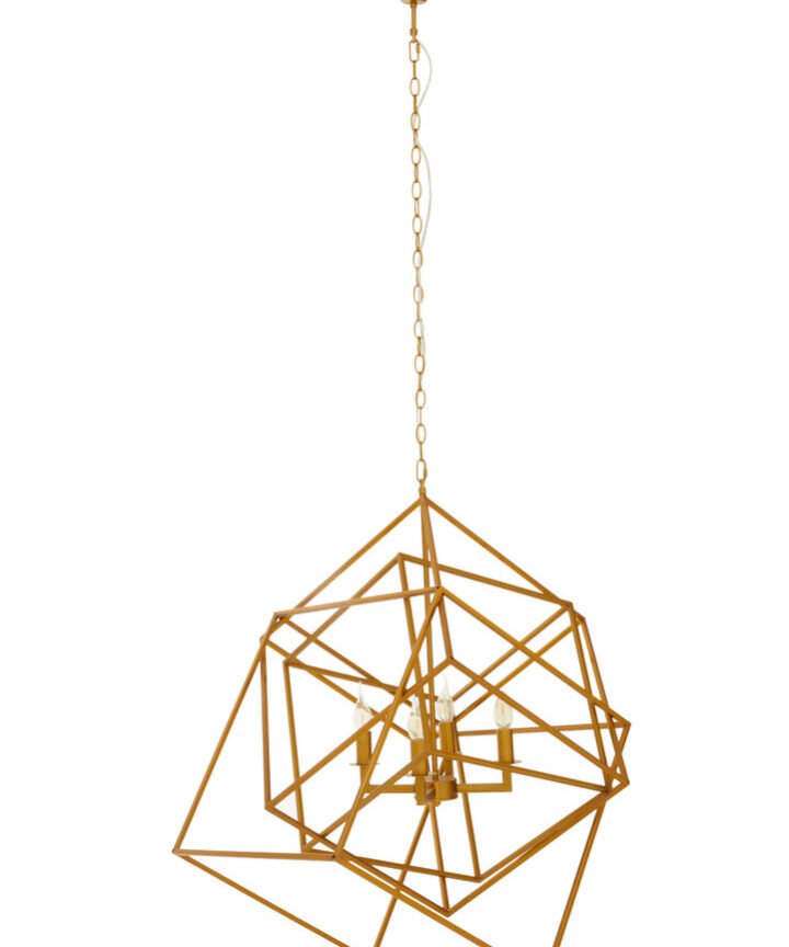 Kamara Brass Finish Four Bulb Pendant Light