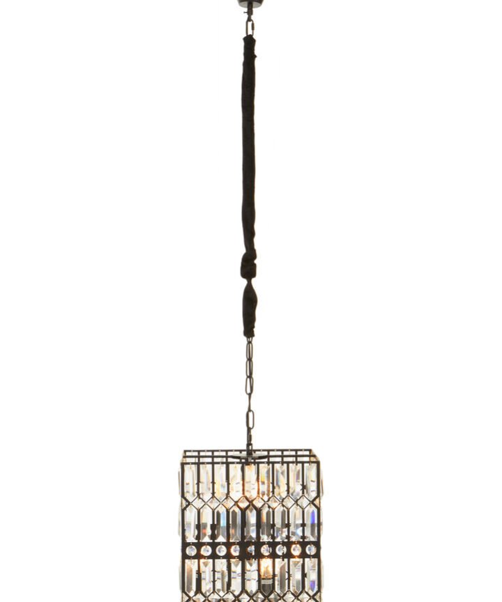 Babylon Black  Crystal 6 Light Pendant Light