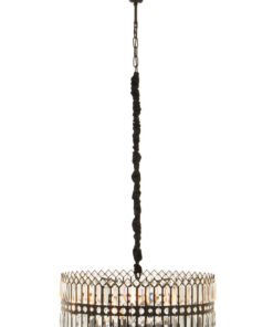 Babylon Six Bulb Black Crystal Chandelier