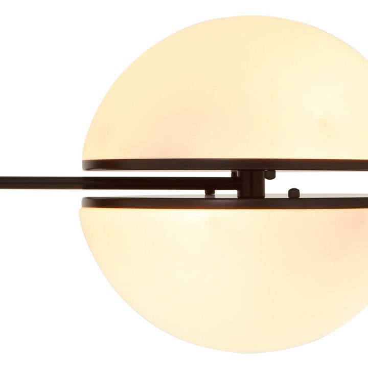 Abira Matt Black Ball Wall Light