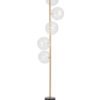 Abira Five Bulb Black Marble Base Floor Lamp