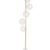 Abira Five Bulb White Marble Base Floor Lamp
