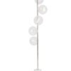 Abira Nickel and White Marble Floor Lamp