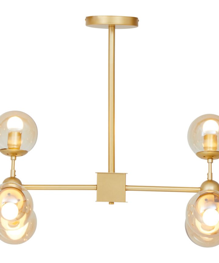 Abira Six Arm Gold Finish Pendant Light