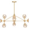 Abira Gold 10 Arm Pendant Light