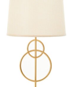 Alternative view of Zara White And Gold Circles Table Lamp