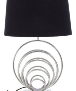 Alternative view of Zayda Brushed Chrome Sphere Table Lamp