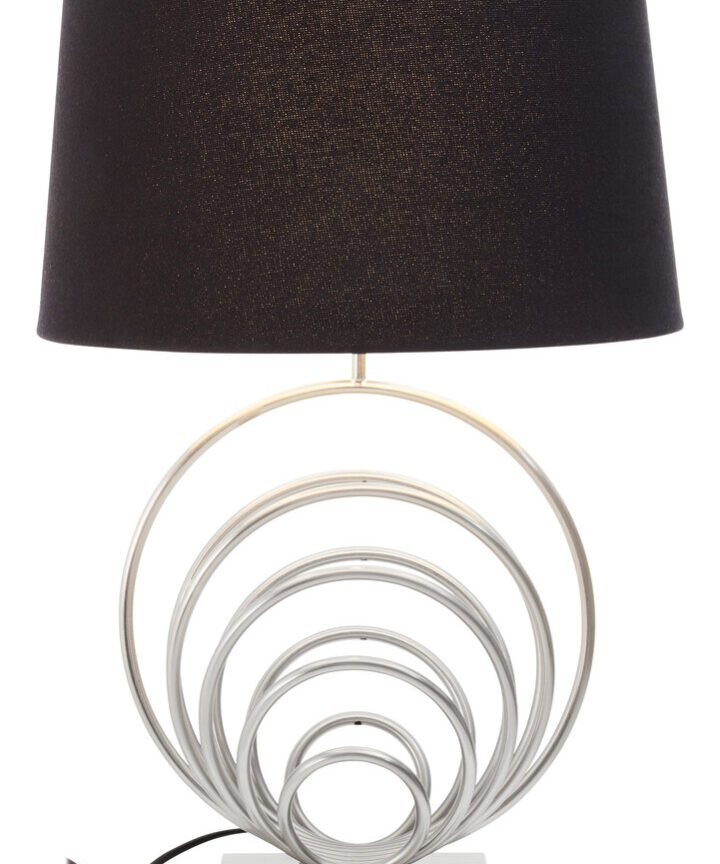 Zayda Brushed Chrome Sphere Table Lamp
