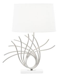 Alternative view of Zaha Brushed Chrome Spoke Table Lamp