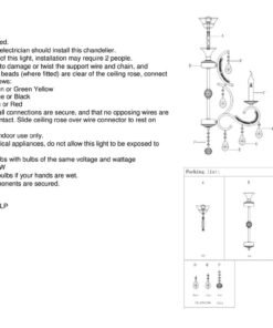 Alternative view of Cassandra 6 Arm Crystal Chandelier
