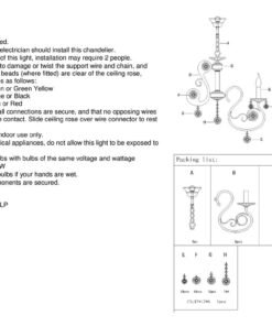 Alternative view of Dana 6 Arm Crystal Chandelier