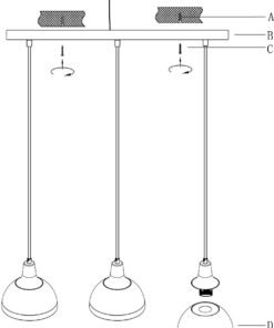 Alternative view of Jasper Red Shade and Chrome Pendant Light