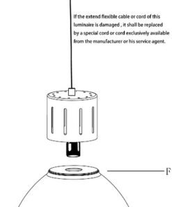 Alternative view of Jasper Red and Chrome Pendant Light