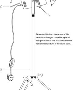 Alternative view of Jarah Spotlight Black Floor Lamp