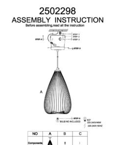 Alternative view of Lavis Teardrop Black Finish Pendant Light