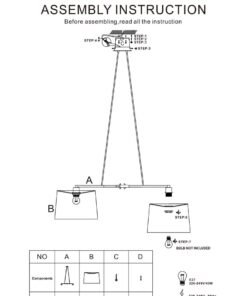 Alternative view of Leni 2 Bulbs Pendant Light