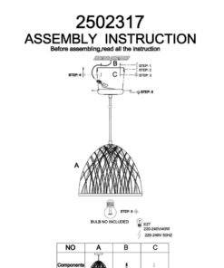 Alternative view of Lenno Small Gold Pendant Light