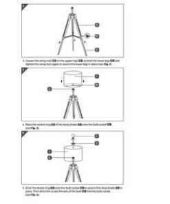 Alternative view of Malvern Tripod Floor Lamp With Black Base
