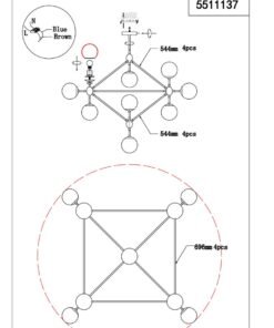 Alternative view of Abira Matte Black 15 Arm Pendant Light