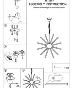 Alternative view of Karlo Smoke Grey Glass And Chrome Finish Light