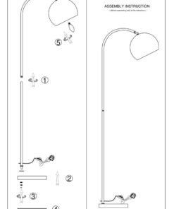 Alternative view of Karter Floor Chrome Finish Lamp With White Base
