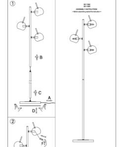 Alternative view of Karter Chrome Finish Table Lamp With Three Lights