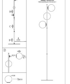 Alternative view of Karter Chrome Finish And White Glass Floor Lamp