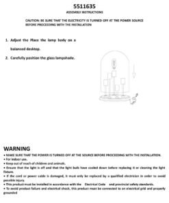 Alternative view of Dome Amber Glass Table Lamp