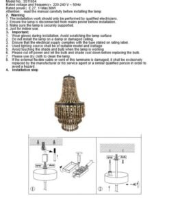 Alternative view of Lapiz Wood Chandelier