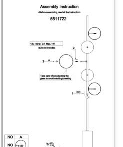 Alternative view of Abira Five Bulb White Marble Base Floor Lamp