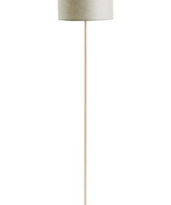 Forma Chrome Floor Lamp with Cream Shade