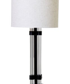 Eman Matte Black and Ivory Table Lamp