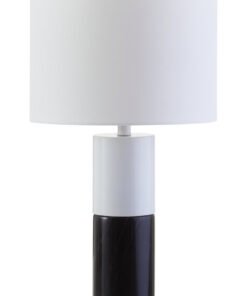 Eben Black and White Marble Table Lamp