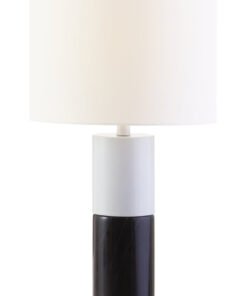 Alternative view of Eben Black and White Marble Table Lamp