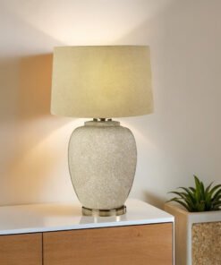 Alternative view of Anora Ceramic Table Lamp With Linen Shade