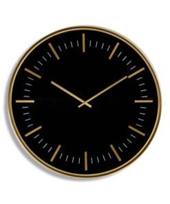 Large Black & Gold Classic Wall Clock