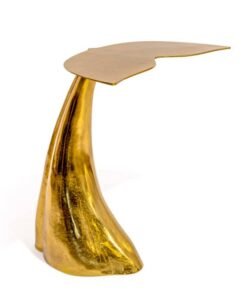 Gold Aluminium Whale Tail Side Table