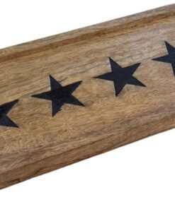 Star Design Wooden Serving Tray, 30cm