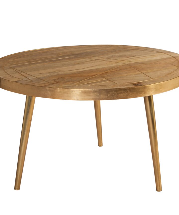 Light Gold  Round Coffee Table