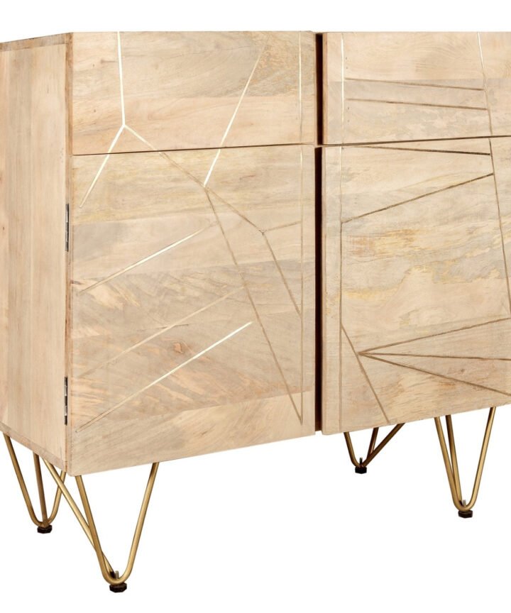 Light Gold 2 Door Medium Sideboard